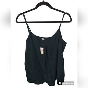 Hunter Green Gap double‎ strap Cami going green 100 percent Rayon Size Sm…
